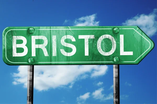 bristol yol işaret, hasarlı ve aşınmış bak