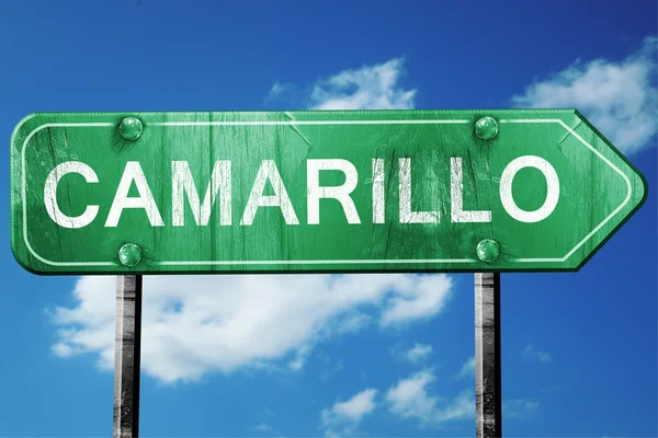 hasarlı ve aşınmış camarillo yol işaret, bak