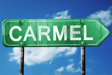 carmel yol işaret, hasarlı ve aşınmış bak