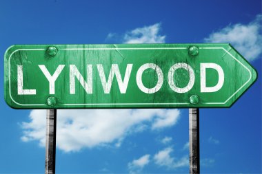 lynwood yol işaret, hasarlı ve aşınmış bak