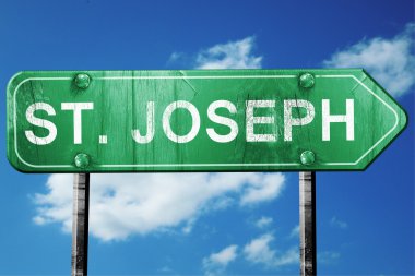St joseph yol işaret, hasarlı ve aşınmış bak