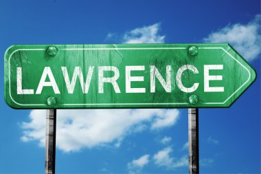 lawrence yol işaret, hasarlı ve aşınmış bak