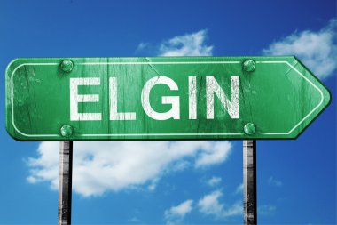 elgin yol işaret, hasarlı ve aşınmış bak