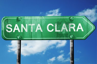 santa clara yol işaret, hasarlı ve aşınmış bak