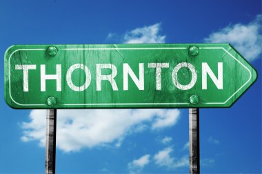 thornton yol işaret, hasarlı ve aşınmış bak