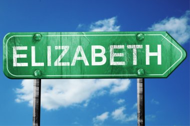 elizabeth yol işaret, hasarlı ve aşınmış bak