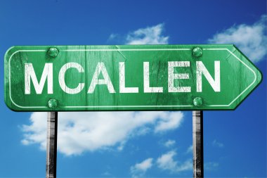 mcallen yol işaret, hasarlı ve aşınmış bak