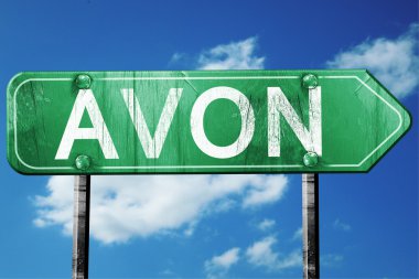 avon yol işaret, hasarlı ve aşınmış bak