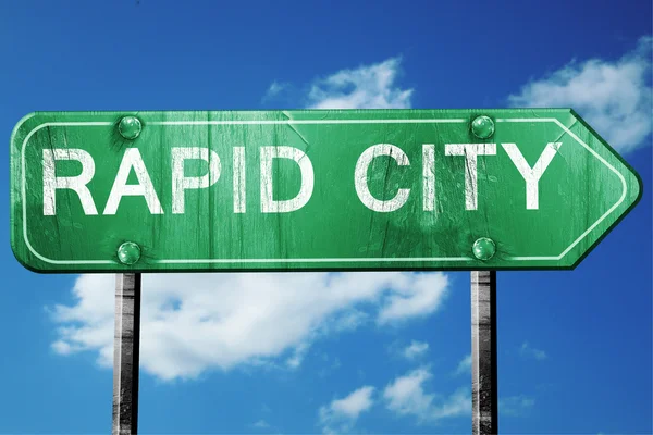 rapid city yol işaret, hasarlı ve aşınmış bak