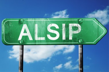 alsip yol işaret, hasarlı ve aşınmış bak