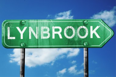 lynbrook yol işaret, hasarlı ve aşınmış bak