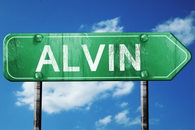 alvin yol işaret, hasarlı ve aşınmış bak