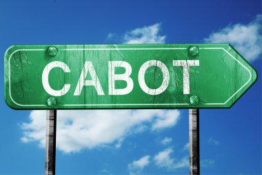 cabot yol işaret, hasarlı ve aşınmış bak