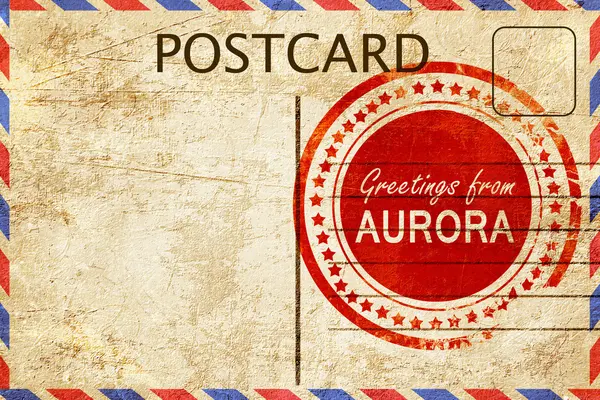 Aurora damga vintage, eski kart — Stok fotoğraf