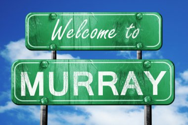 Murray vintage yeşil yol işareti mavi gökyüzü arka plan ile