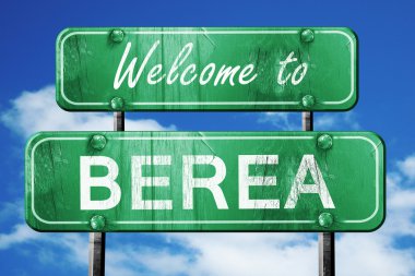 Kill Berea vintage yeşil yol işareti mavi gökyüzü arka plan ile