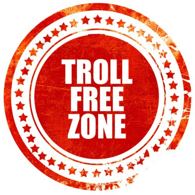 serbest bölge, grunge kırmızı lastik damgası kaba hatları ve ed troll