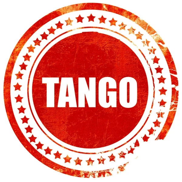 tango dance, grunge red rubber stamp with rough lines and edges