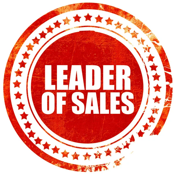 Ledare för försäljning, grunge röda gummistämpel med grov linjer och ed — Stockfoto