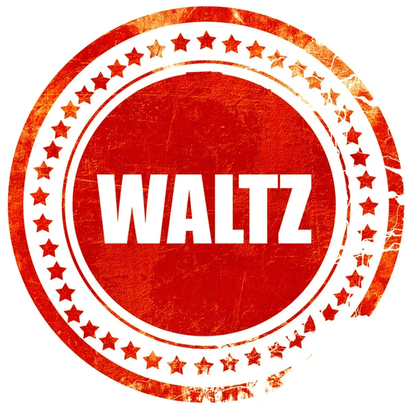 vals dansı, grunge kırmızı lastik damgası kaba hatları ve kenarları