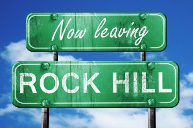 Rock hill, yeşil vintage yol işaret ile kaba yazı bırakarak