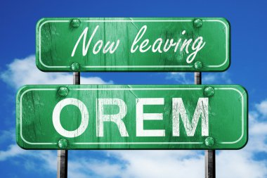 Orem, yeşil vintage yol işaret ile kaba yazı bırakarak