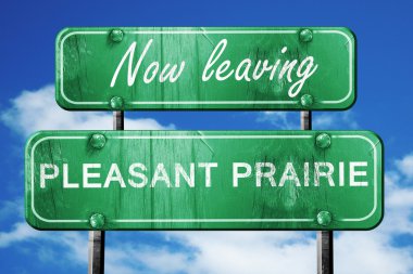 Kaba let hoş prairie, yeşil vintage yol işaret bırakarak