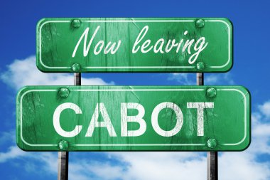 Cabot, yeşil vintage yol işaret ile kaba yazı bırakarak