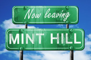 Nane hill, yeşil vintage yol işaret ile kaba yazı bırakarak