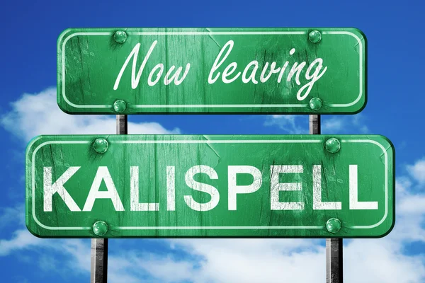 Kalispell, yeşil vintage yol işaret ile kaba yazı bırakarak
