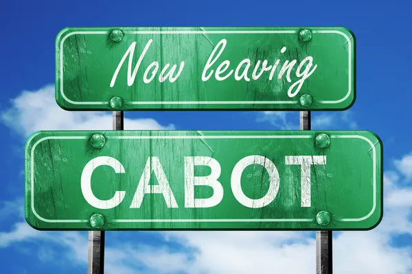 Cabot, yeşil vintage yol işaret ile kaba yazı bırakarak