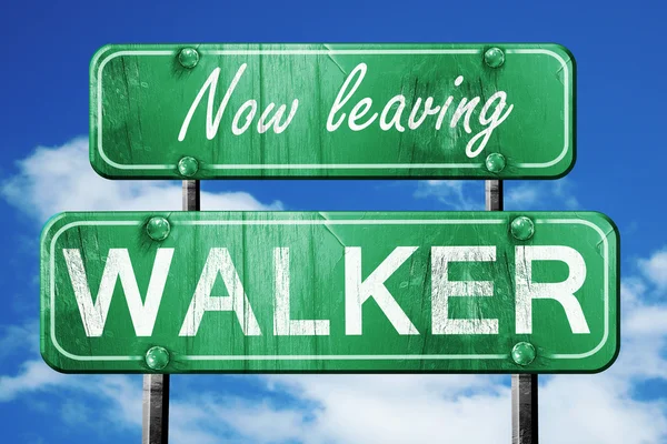 Bırakarak walker, yeşil vintage yol işareti kaba yazı ile