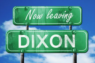 Dixon, yeşil vintage yol işaret ile kaba yazı bırakarak