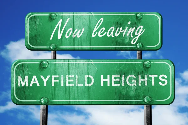 Mayfield heights, yeşil vintage yol işaret kaba let bırakarak