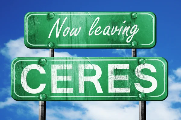 Ceres, yeşil vintage yol işaret ile kaba yazı bırakarak