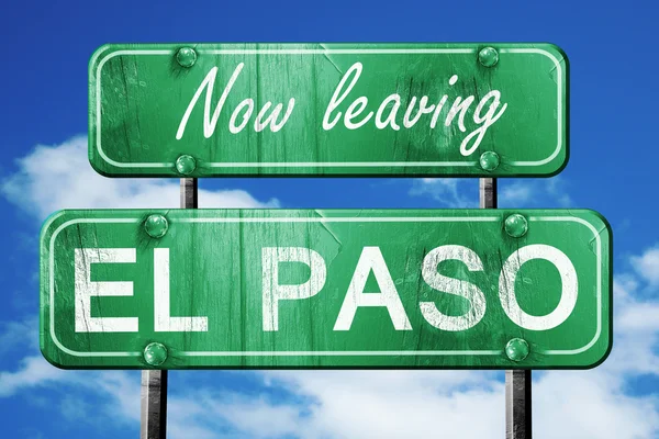 El paso, yeşil vintage yol işaret ile kaba yazı bırakarak