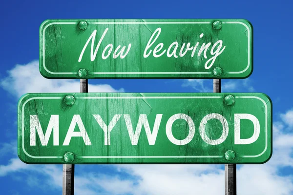 Maywood, yeşil vintage yol işaret ile kaba yazı bırakarak