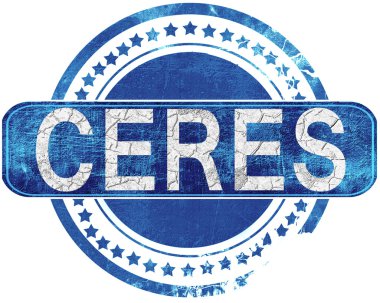 Grunge mavi pul ceres. Beyaz izole.