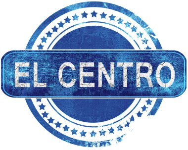 el centro grunge mavi pul. Beyaz izole.