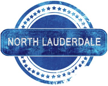 North lauderdale grunge mavi pul. Beyaz izole.