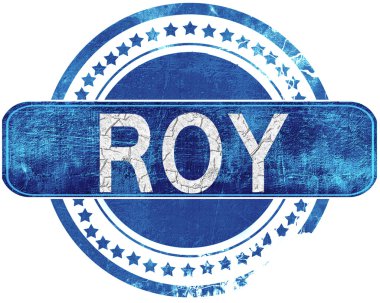 Roy grunge mavi pul. Beyaz izole.