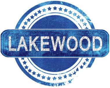 Lakewood grunge mavi pul. Beyaz izole.