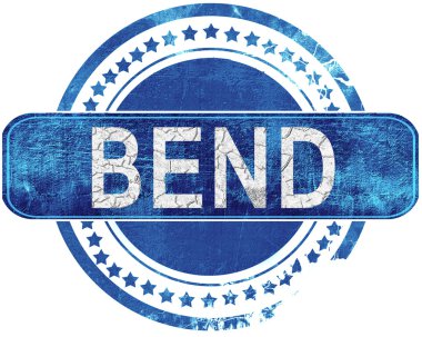 Grunge mavi pul viraj. Beyaz izole.