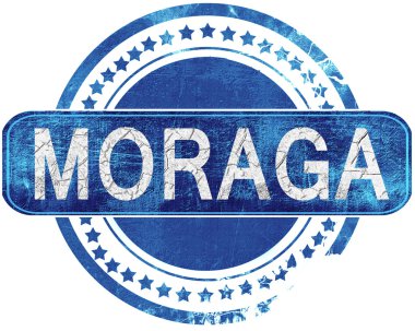 Moraga grunge mavi pul. Beyaz izole.