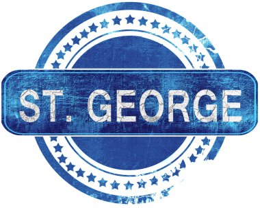 St. george grunge mavi pul. Beyaz izole.