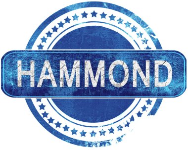 Hammond grunge mavi pul. Beyaz izole.