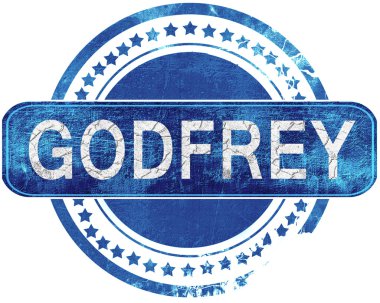 Godfrey grunge mavi pul. Beyaz izole.