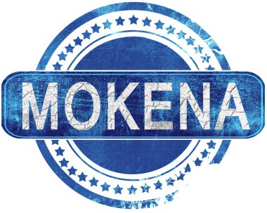 Mokena grunge mavi pul. Beyaz izole.