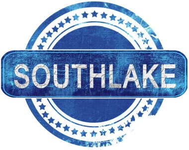 Southlake grunge mavi pul. Beyaz izole.