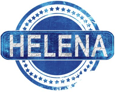 Helena grunge mavi pul. Beyaz izole.